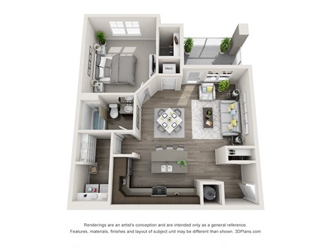 The Lakes at Eagle 1x1 C Floor Plan